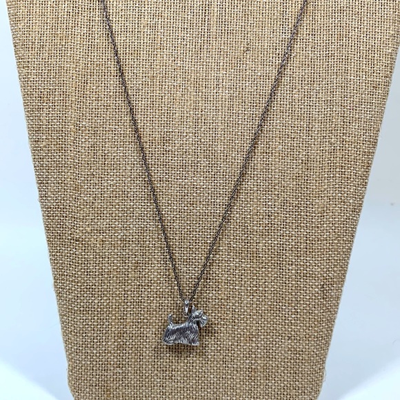 Sterling Scotty Dog Pendant and Chain - Picture 2 of 7